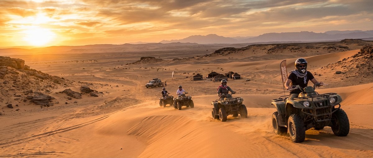 Quad fahren in der ägyptischen Wüste